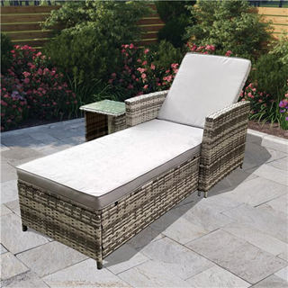 BillyOh Asti Rattan Sun Lounger with Small Table